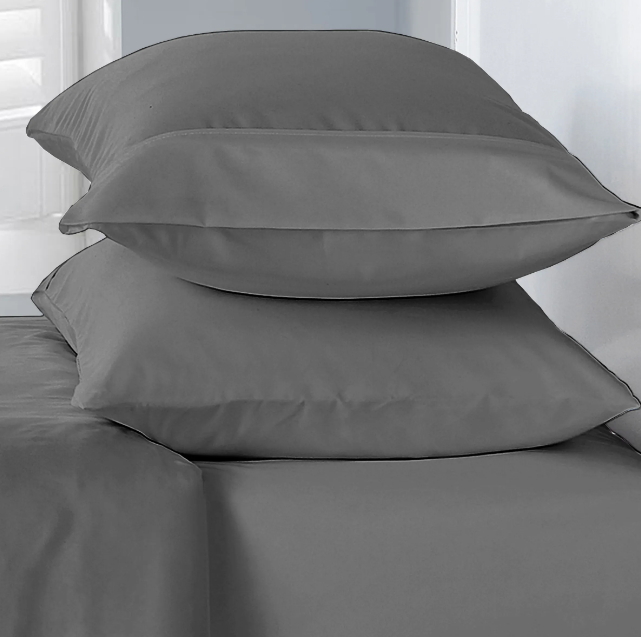 Basic Collection Microfiber Pillowcase - Dark Grey