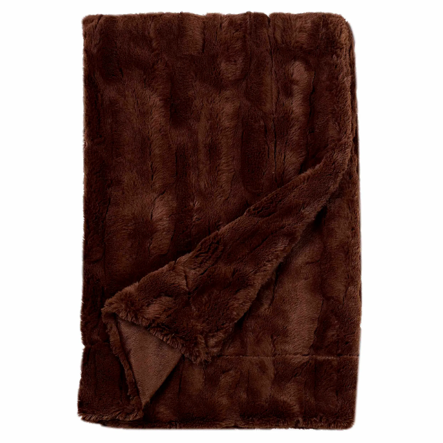 Reversible Lightweight Faux Fur Throw Blanket for Hotels 50 X 60