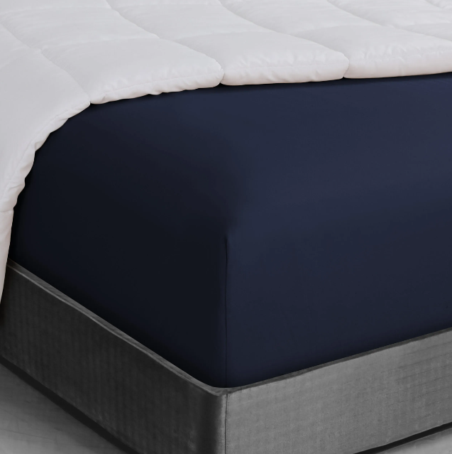 Solid Color Premium Fitted Sheet - 90gsm Microfiber Navy