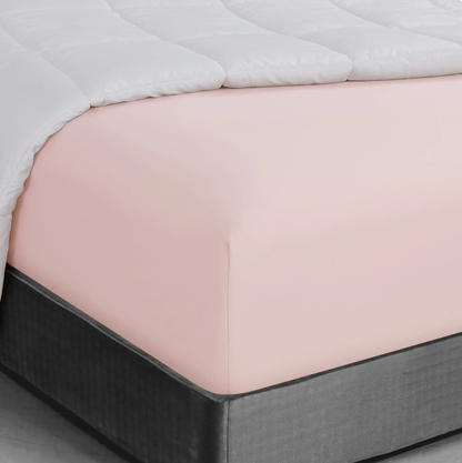 Solid Color Premium Fitted Sheet - 90gsm Microfiber Blush