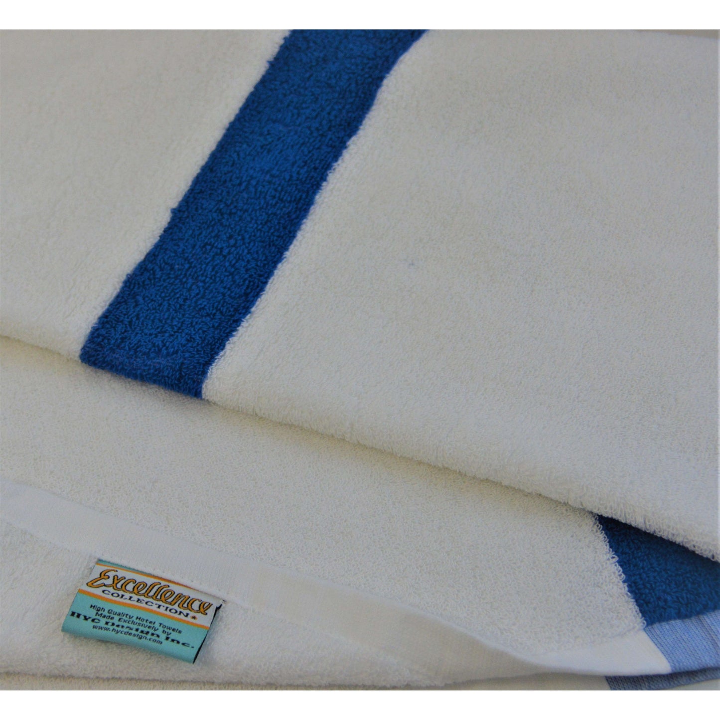Luxurious Pool Towel with Blue Stripe