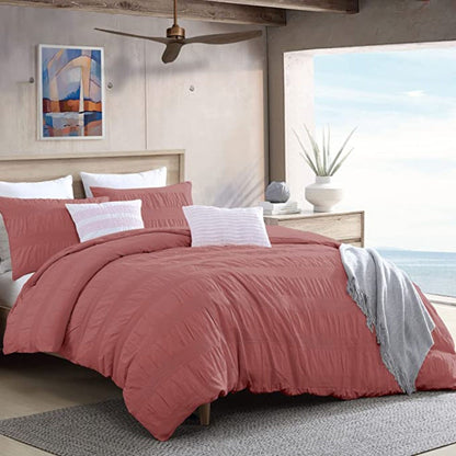 Soft and Breathable Moselle Cotton Duvet Set - Dusty Roase