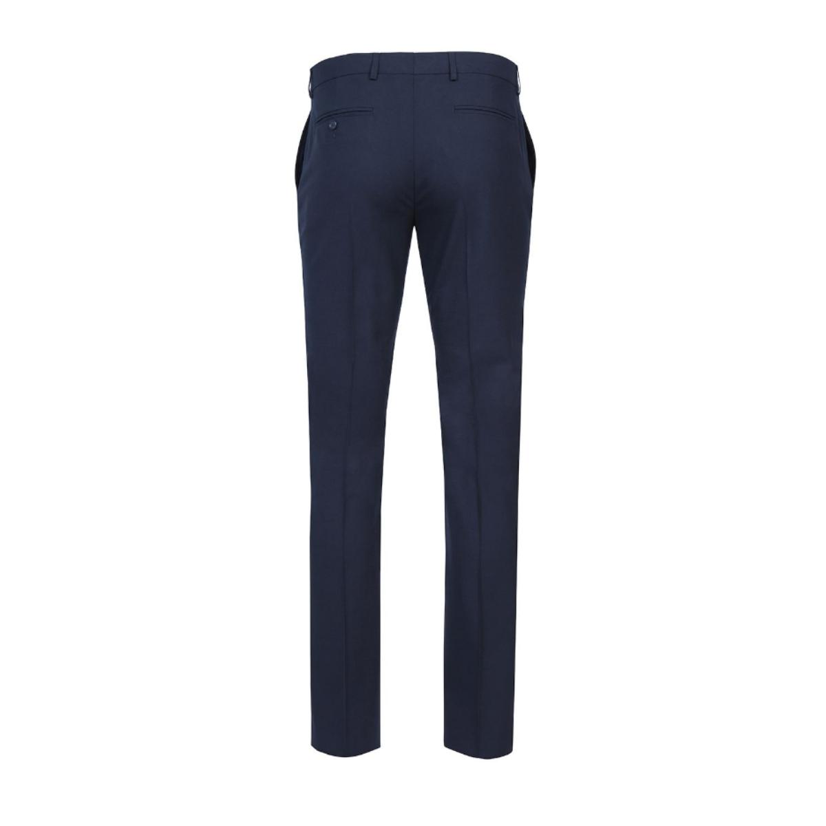 Straight Navy Dress Pants w/ Two Front Pockets--back