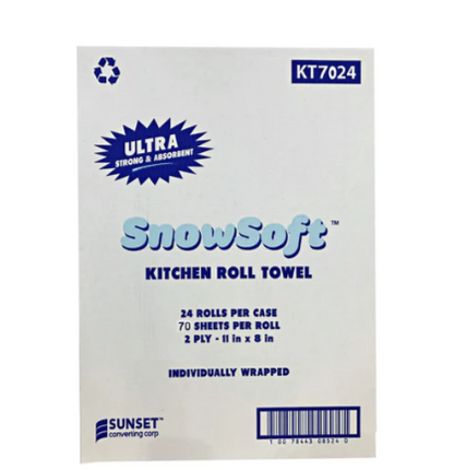 Snow Soft Toilet Paper - (24 Rolls/Case) 70 sheets per Roll