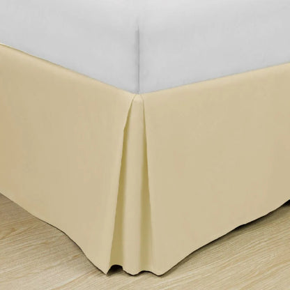 Soft Classic Microfiber Solid Bed Skirt Beige
