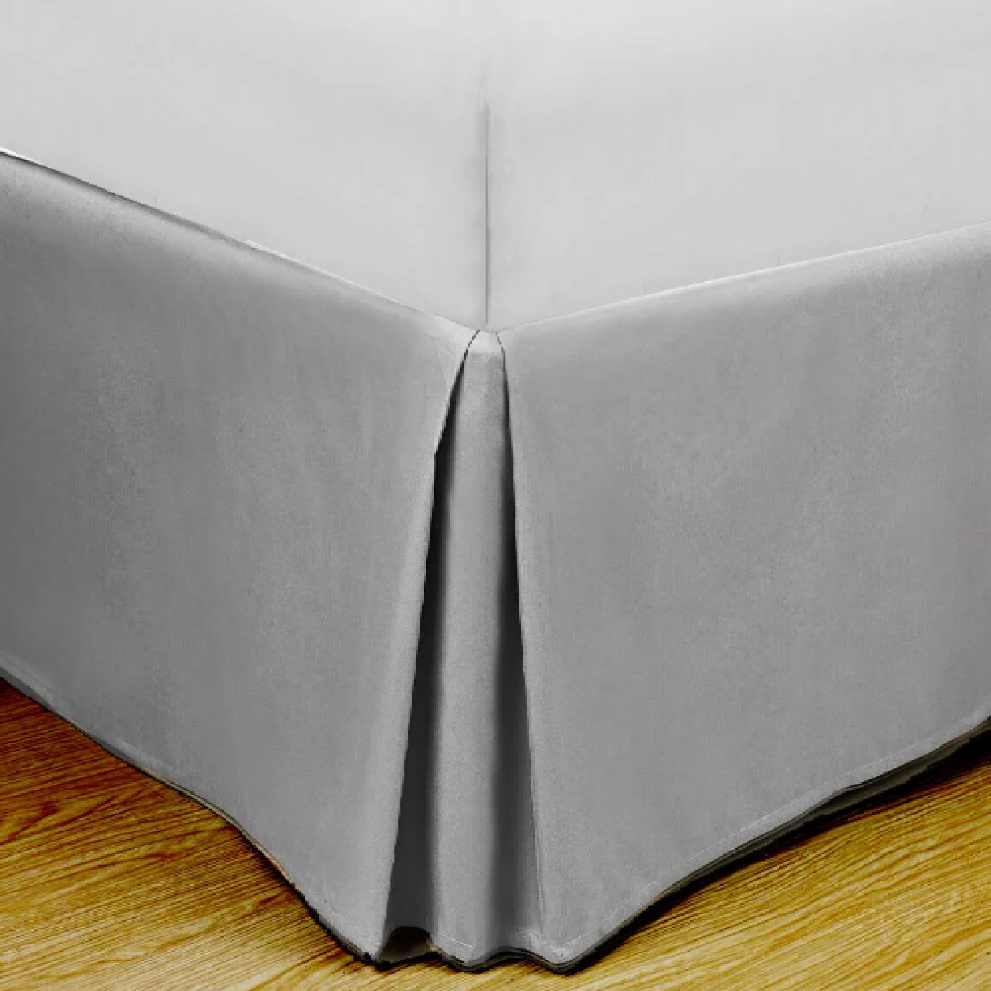 Soft Classic Microfiber Solid Bed Skirt Light Grey