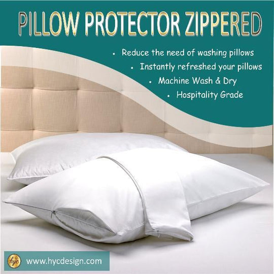 Zippered Pillow Protector-Pillow Protector-