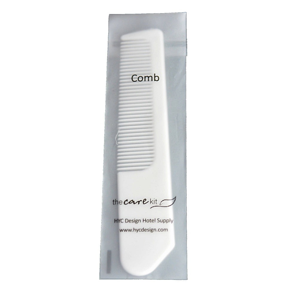 Disposable Plastic Hotel Hair Comb- White