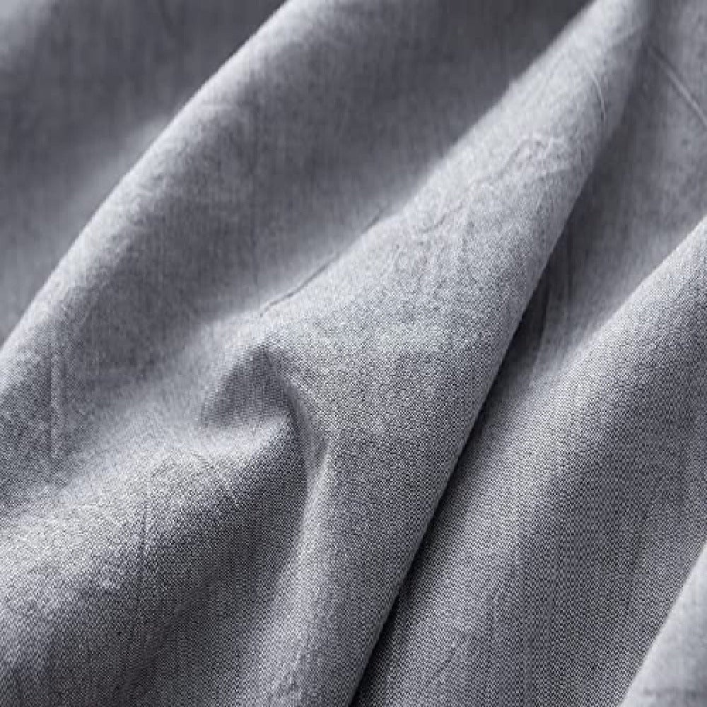 Prewashed Cotton Duvet Cover Set - Grey
